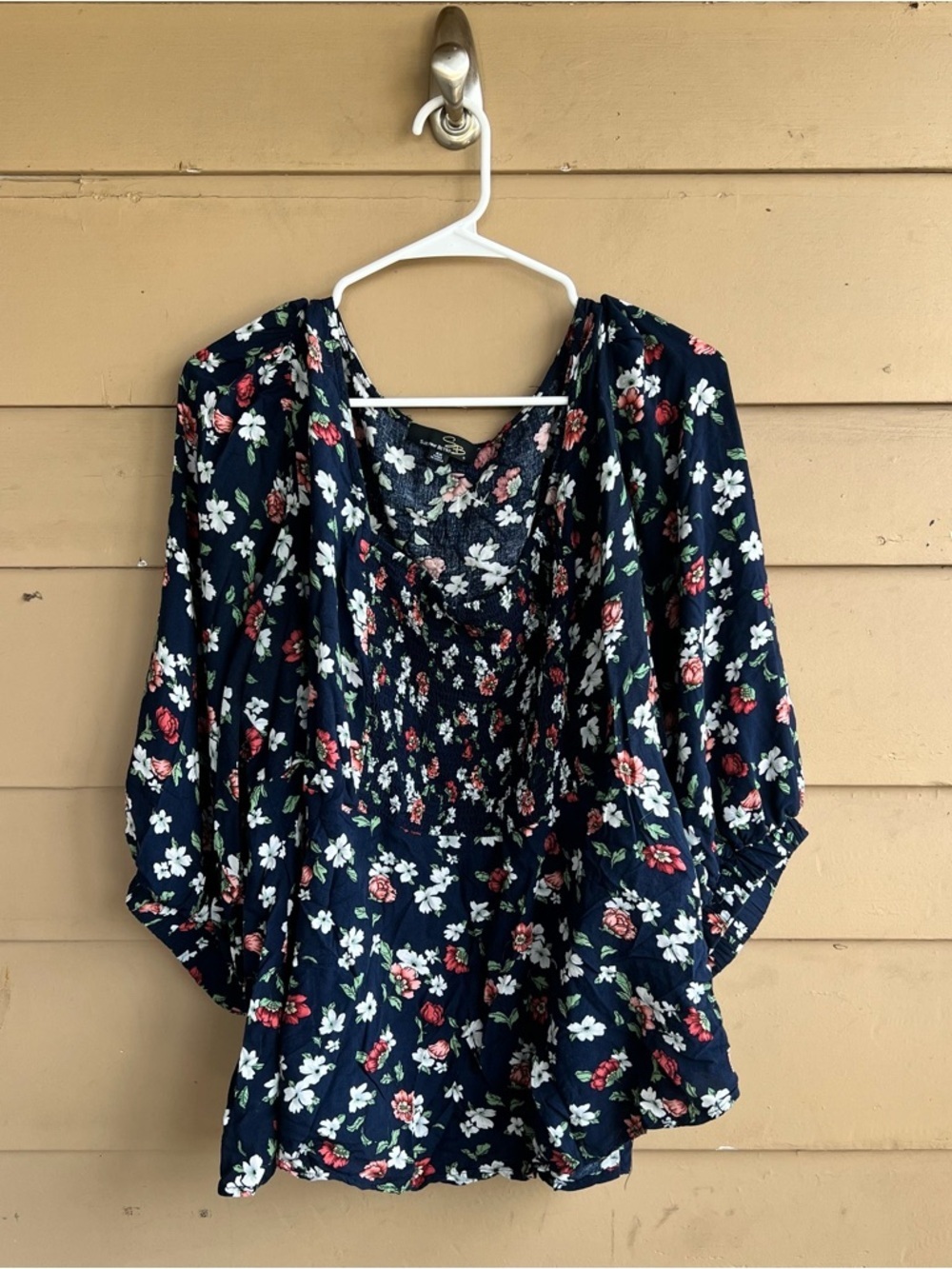 Suzanne Betro Floral Square Neck Blouse Size 4X Boho Modest Casual